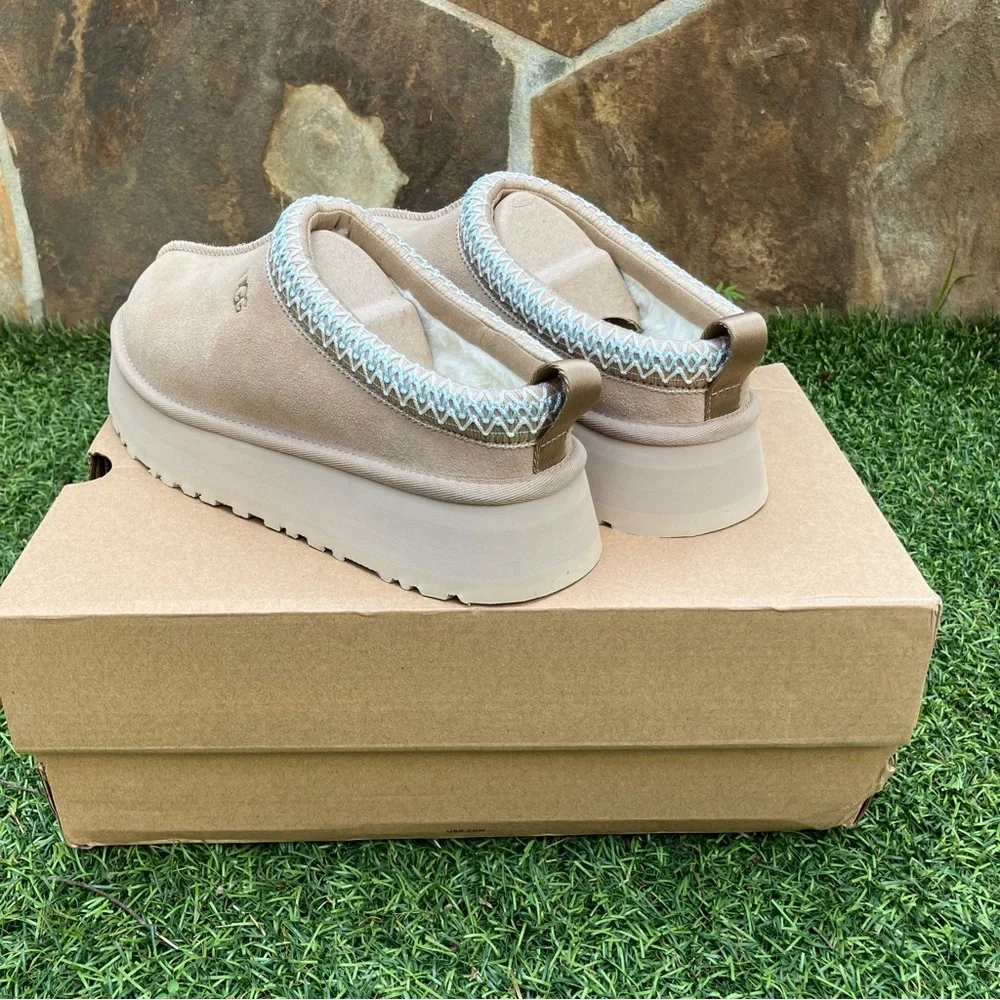 UGG Tazz platform slipper sand beige teal - Picture 5 of 10